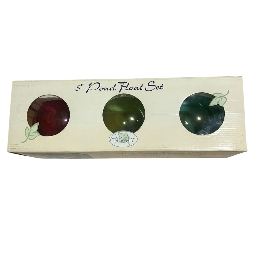 Garden Treasures Circular Glass Light Multicolored 5" Pond Float 3 Piece Set